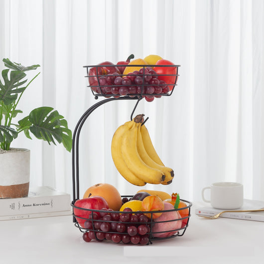 Creative Double Layered Fruit Basket Household Banana Hook