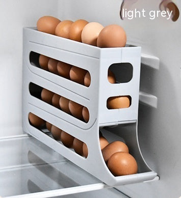 Automatic Egg Roller Tray | 4-Layer Refrigerator Organizer