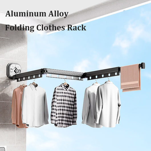 Suction Cup Folding Clothes Hanger | Indoor Drying Rack