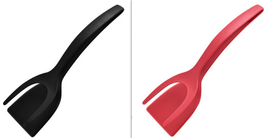 2-in-1 Flip & Grip Tongs | Egg Spatula and Pancake Turner