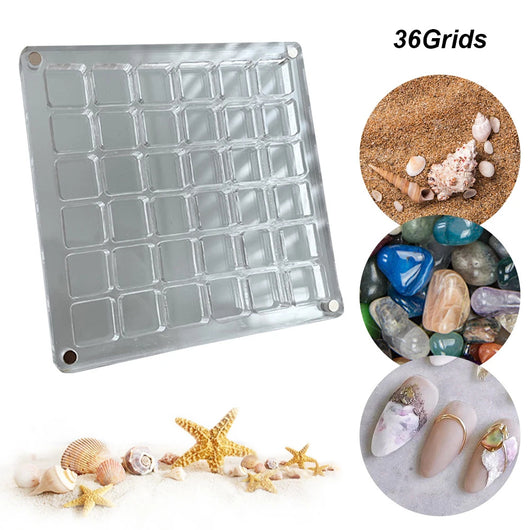 Acrylic Seashell Display Case | 36-64 Grids Organizer Box