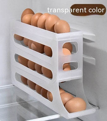 Automatic Egg Roller Tray | 4-Layer Refrigerator Organizer