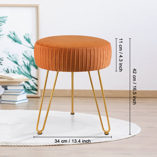 Striped Metal Footstool | Home Dressing Table Stool