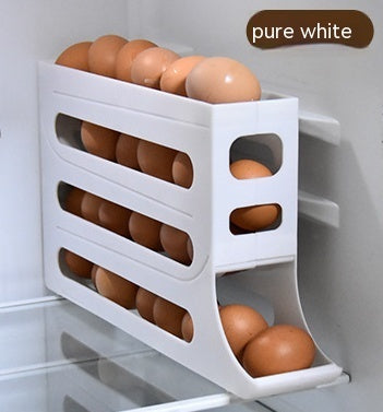 Automatic Egg Roller Tray | 4-Layer Refrigerator Organizer