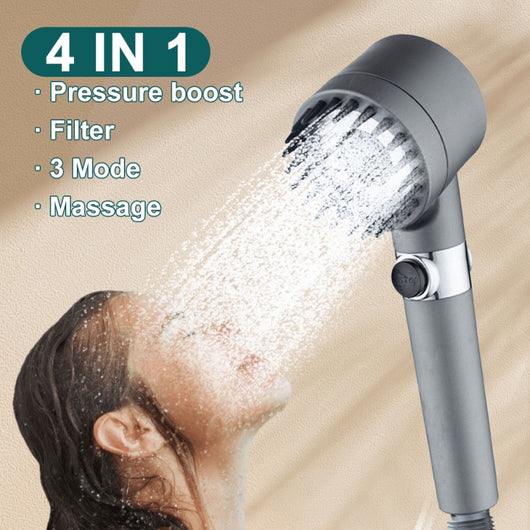 High-Pressure Shower Head | 3 Modes & Portable Filter