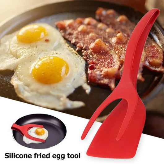 2-in-1 Flip & Grip Tongs | Egg Spatula and Pancake Turner