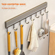 Punch-Free Wall-Mounted Kitchen Hook Rack | Aluminum Design